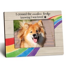 Pet Memorial 4x6 Picture Frame, Bereavement Gifts for Loss of Dog or Cat, Rai...