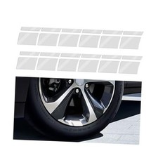 12PCS Car Wheel Rim Decal Strip, Reflective Vehicle Tire Rim Safety White