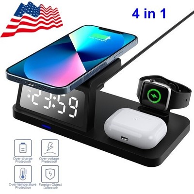 4in1 Fast Wireless Charger Station for iPhone 16/15/14 Pro Max  Charging Dock