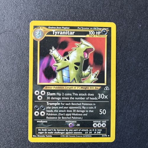 Tyranitar 31/75 Rare Neo Discovery Pokemon Unlimited Lightly Played