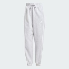 adidas women Essentials 3-Stripes Fleece Loose-Fit Pants