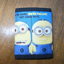 Despicable Me 2 Minions Trifold Wallet, ID Holder, Hook and Loop Closure