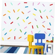  128Pcs Colorful Sprinkles Decals Confetti Wall 128pcs Colorful Sprinkles