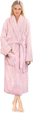 Premium Womens Plush Soft Robe Fluffy, Warm, Fleece Sherpa Shaggy Bathrobe