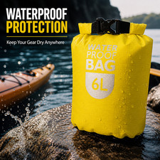 Waterproof Dry Bag Roll Top Sack 6L 12L 24L For Kayaking Boating Camping Gear