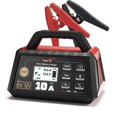 Smart Car Battery Charger: 10A Battery Chargers 6V/12V Boat Battery Chargers wit