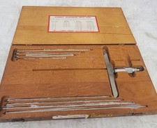 Starrett No.445 Depth Micrometer 1 to 9"In Measuring Range with Rod Set LOT-1143