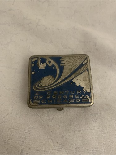 Vintage 1934 “ A Century Of Progress, Chicago “ Souvenir Compact Worlds Fair (KA