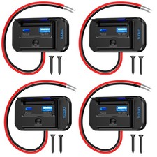 USB Outlet Panel 4-Pack - 54W Fast Charging Type-C PD 36W  USB-A QC 3.0 18W ...