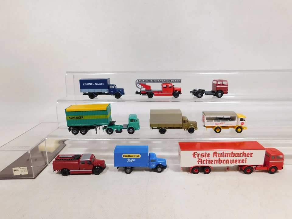 9X Brekina H0 1:87 Modello MB Pompiere Schenker Kühne Continental Ecc #DX478-1 - Immagine 2 di 4