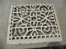 Vintage  Cast Iron Floor Wall Vent Grate Register Elevated Raised