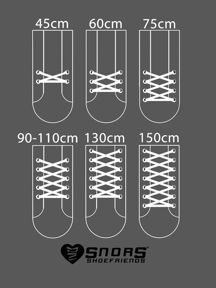 SNORS runde SCHNÜRSENKEL 60-150cm 3mm RUNDSENKEL für Sneaker Sport Turnschuhe - Bild 3 von 3