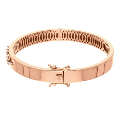0.81 Ct Lab Grown CVD Marquise Diamond Bangle Bracelet Women Gift 14k Rose Gold - Picture 6 of 10