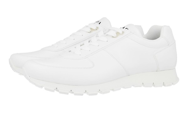 Prada Leder Prax Sneaker - 2EG346 - Komplett Weiss - Neu - 10 44-image