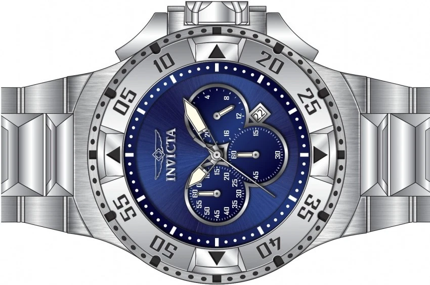 Invicta Excursion Chronograph Quarz Saphir Blau Und Silber Armbanduhr - Bild 2 von 4
