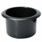 Black Plastic Cup Drink Holders Boat RV Car Truck Boat Inserts Trailer Universal