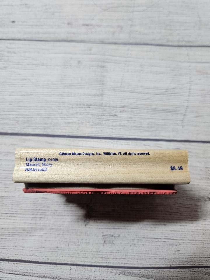 Vintage Stampabilities HOUSE MOUSE Lip Stamp Wooden Rubber Stamp 1999/