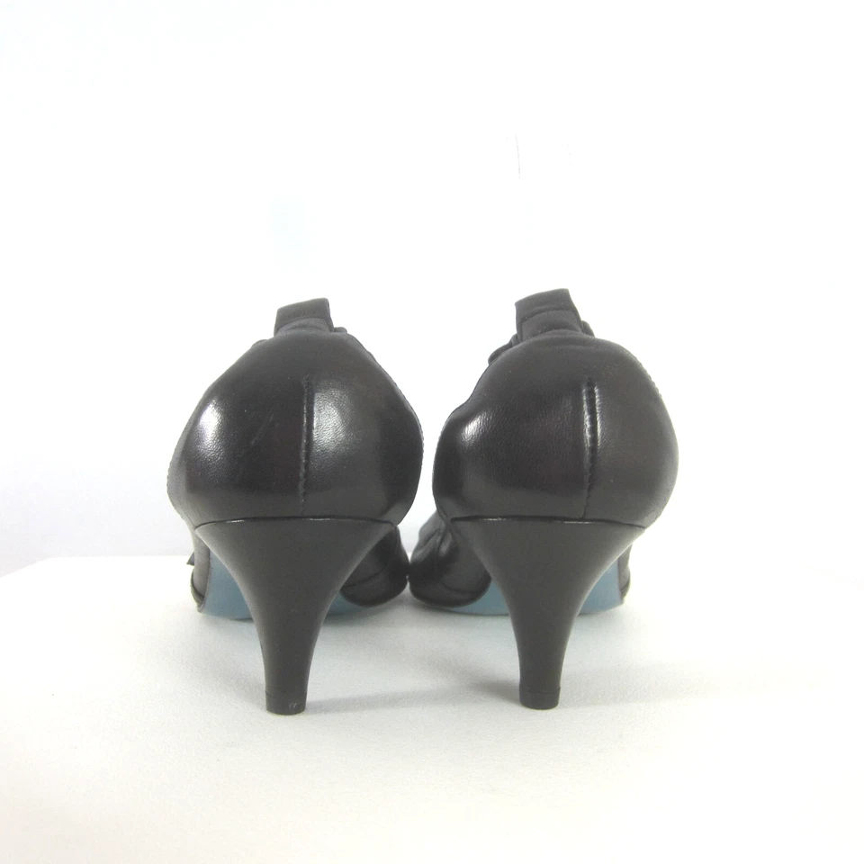 Zapatos de tacón Mary Jane de cuero negro BIALA para mujer 9,5 M hechos en Italia clásicos Foto 4 de 4