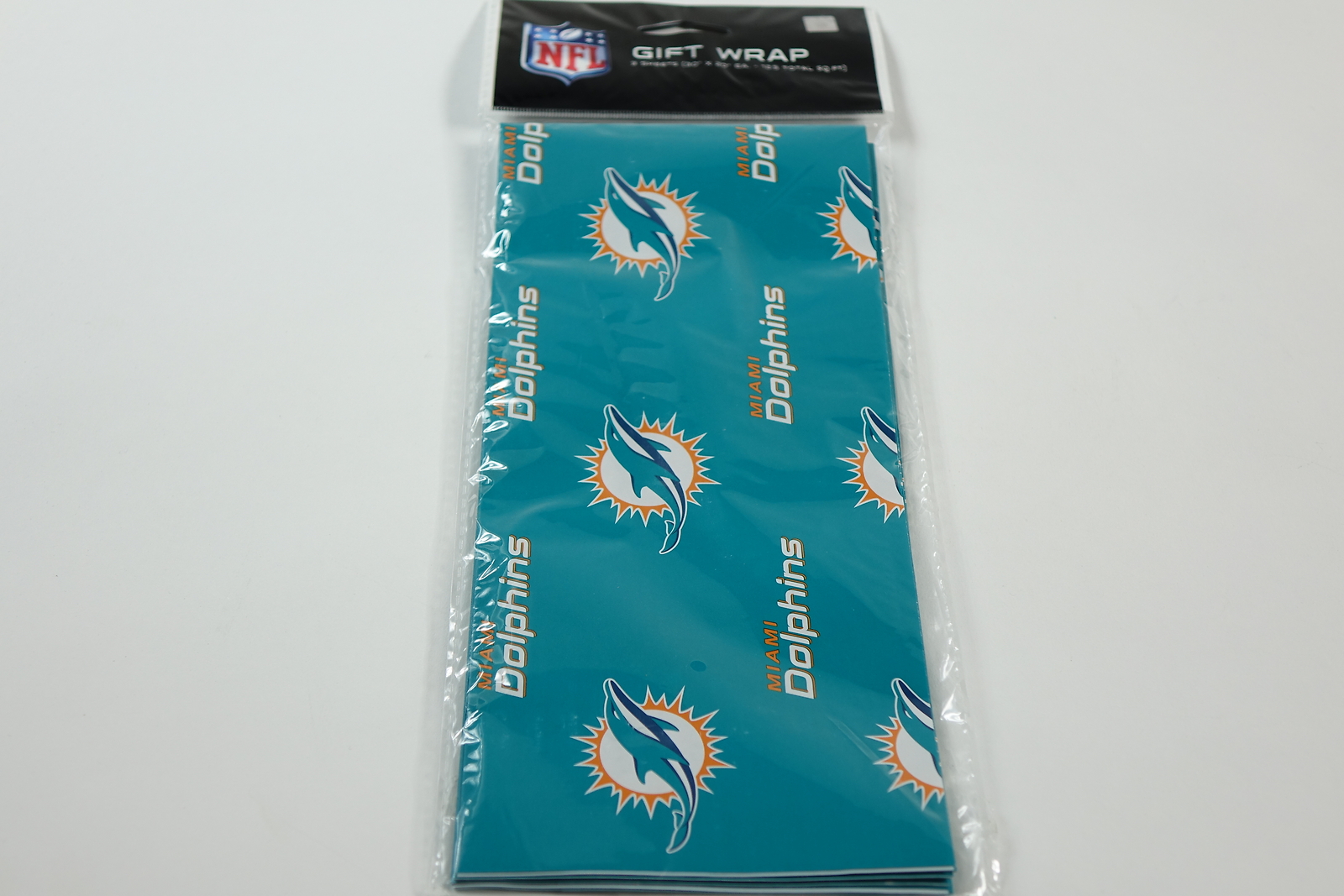 MIAMI DOLPHINS NFL GIFT WRAPPING PAPER 3 SHEETS (30 x 20) Thư viện