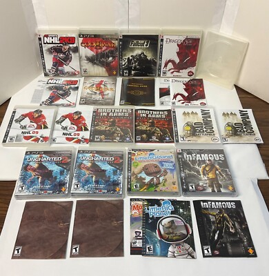 **Cases/Manuals Only** Lot of 12 PS3 Playstation 3 Fallout 3 inFamous NHL *OEM*