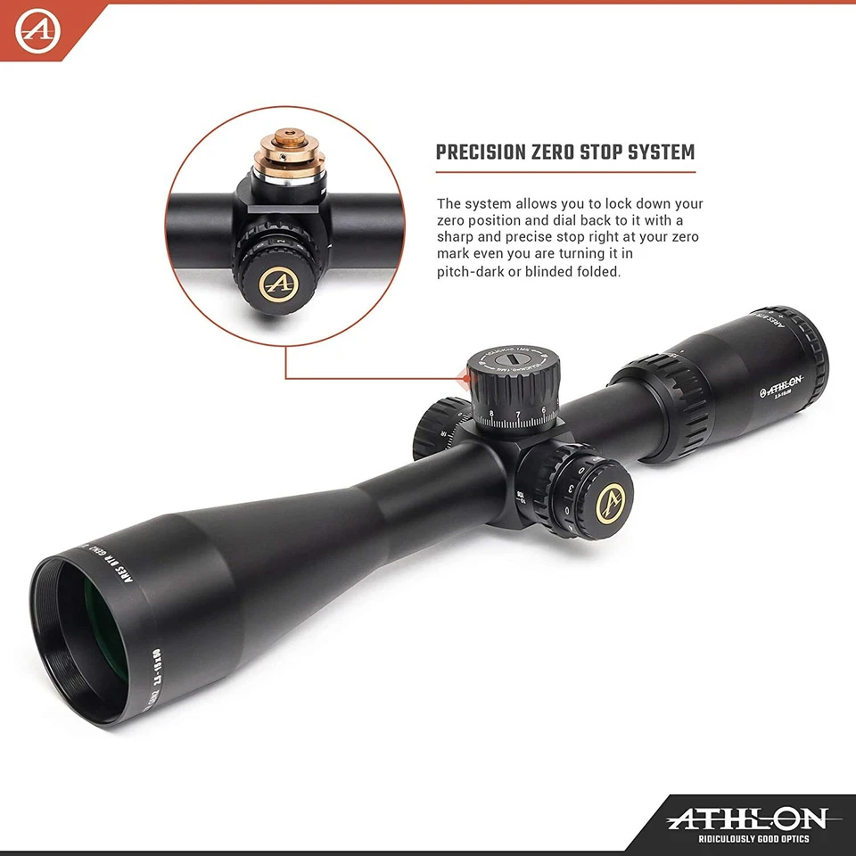 Mira para rifle Athlon Ares BTR GEN2 2,5-15x50 HD vidrio APLR4 IR FFP MOA retícula Foto 3 de 4