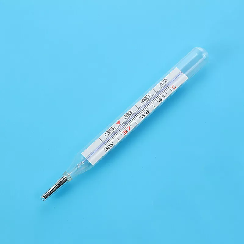 1Pc Medical Mercury freeGlass Thermometer Clinical Measurement Devic wi