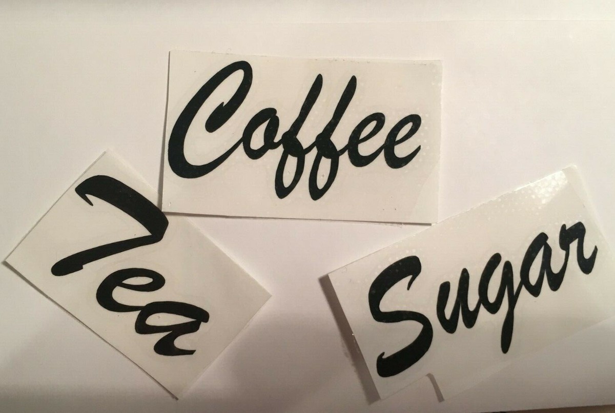 Tea Coffee Sugar Labels, Vinyl Sticker Decals, Canister Labels - Foto 6