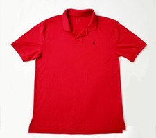 RALPH LAUREN Boys XL Red Polo SHIRT W/ Navy Pony Performance TEE Stretch T-SHIRT
