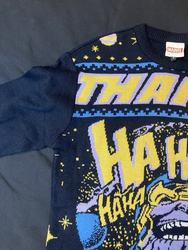 Marvel Thanos Mad Titan Ugly Christmas Sweater Small Marvel Comics MCU - Picture 5 of 8