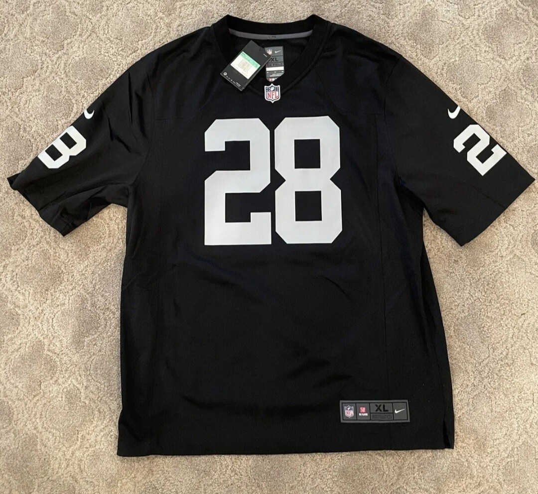 Nike On Field Josh Jacobs #28 Las Vegas Raiders NFL Jersey Men's
