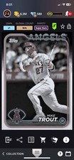 [DIGITAL CARD] Topps Bunt 2024 MIKE TROUT BLACK & WHITE TILT, SUPER RARE, ANGELS
