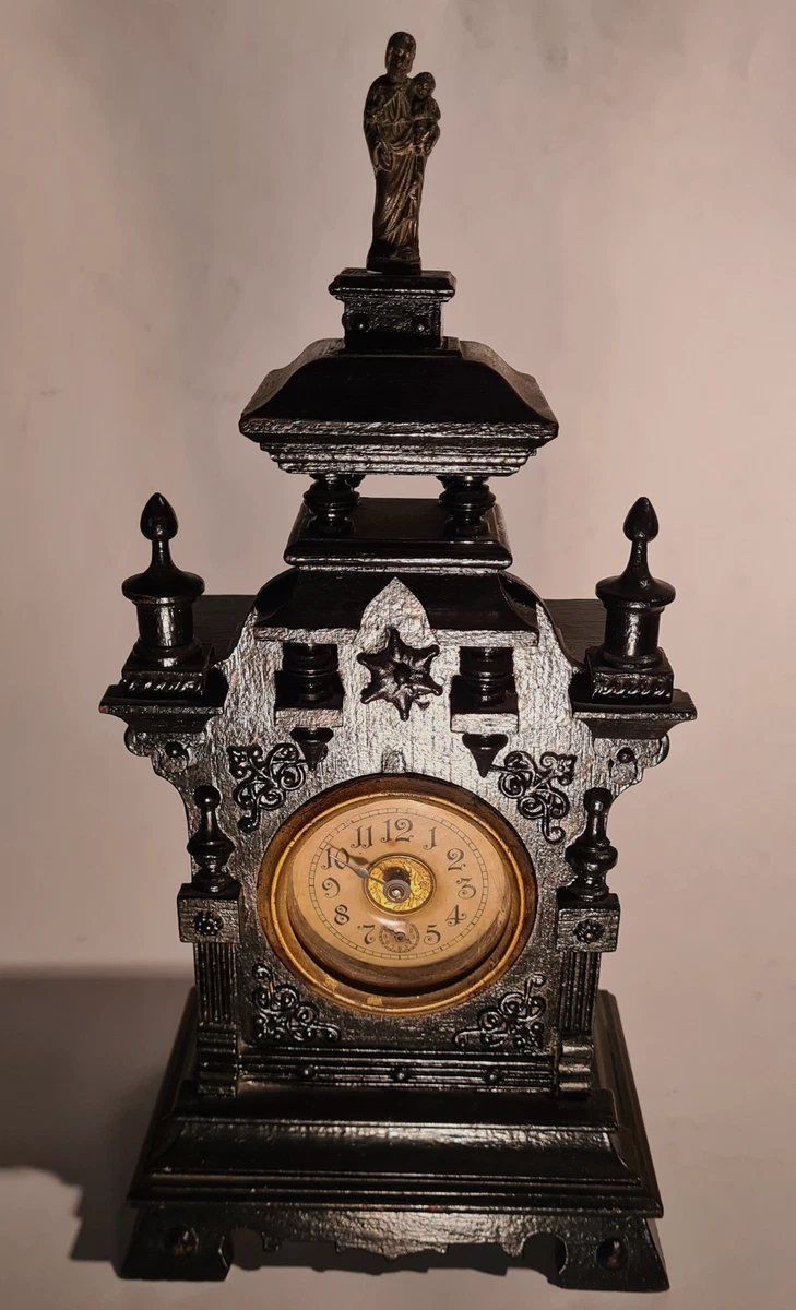 Horloge d'école antique - Bois, chêne - Fin du XIXe siècle