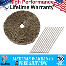 Exhaust Heat Wrap Tape Pipe Ties Kit For Headerexhaust 1 X 50 Ft Roll Titanium