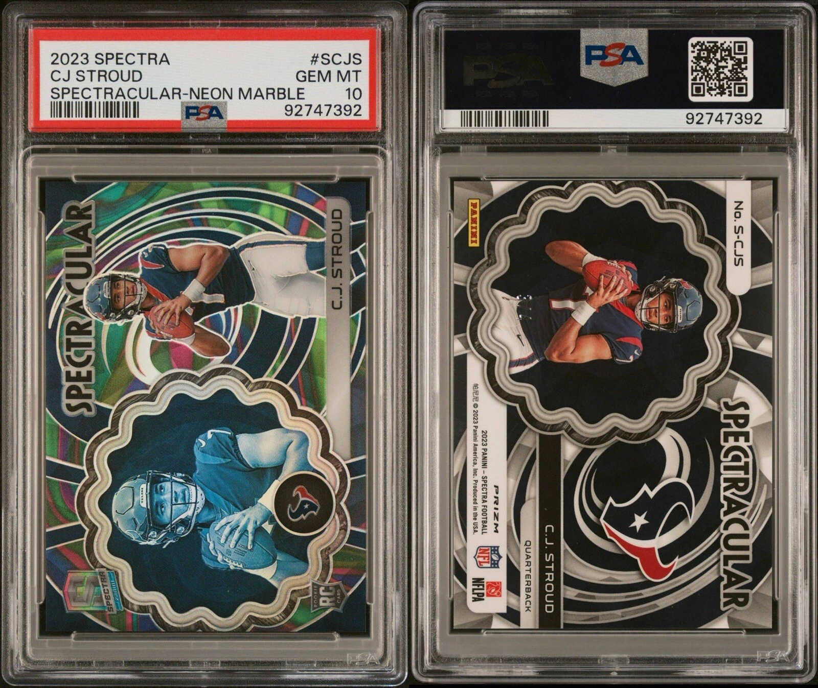 CJ Stroud Panini Spectra Spectracular #SCJS Neon Marble