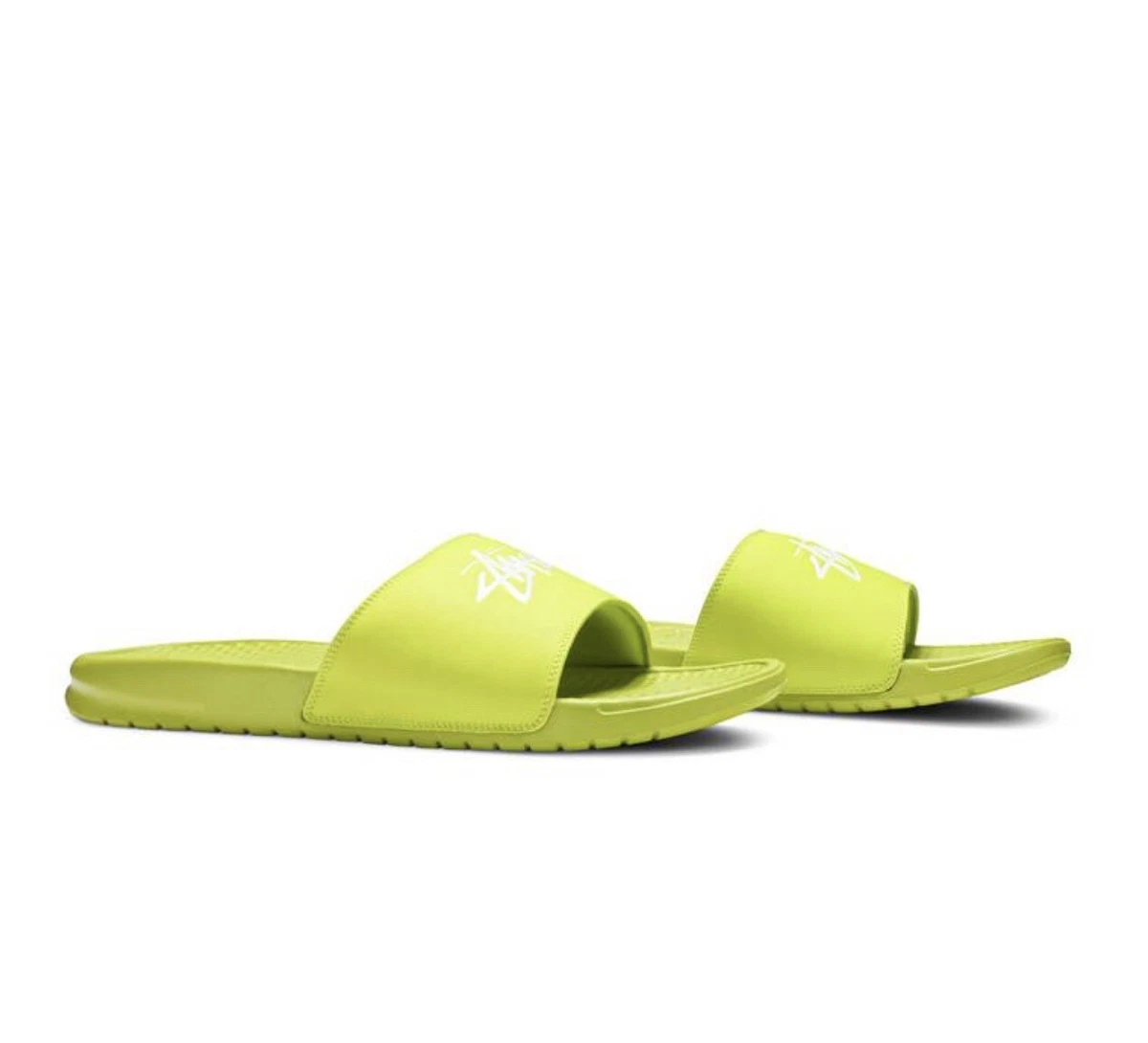 Nike X Stussy Benassi Slide Bright Cactus CW2787-300 Size 10