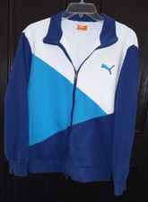 Puma Jacket M Womens Blue and White Wirh Logo Good Condition