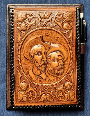 Handcrafted Leather Notepad from Spain w/ Pen, Don Quixote?