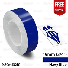 NAVY BLUE 3/4" 19mm Roll PIN STRIPE Car Striping Line TAPE Decal Vinyl Sticker