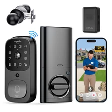 ARPHA Keyless Smart Door Lock Wi-Fi Video Camera+Doorbell+Fingerprint Keypad