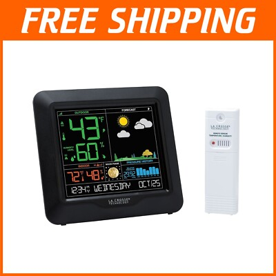 #ad Atomic Time Color Forecast Station with Humidity and Barometric Pressure Trends $81.84