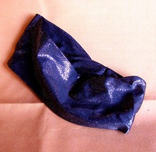 1567 / Bandana in elastic mesh black glossy silver reflections