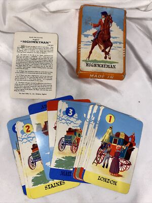 Vintage Highwayman Card Game by Chad Valley Complete  in Original Box