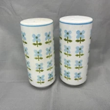 Vintage Mikasa Cera-Stone Sachets Salt and Pepper Shakers Set READ