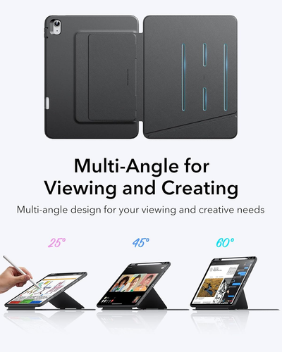 for Ipad Air 13 Inch Case M3/M2 (2025/2024), Vertical Stand Cover, Multi Stand A - Picture 4 of 12