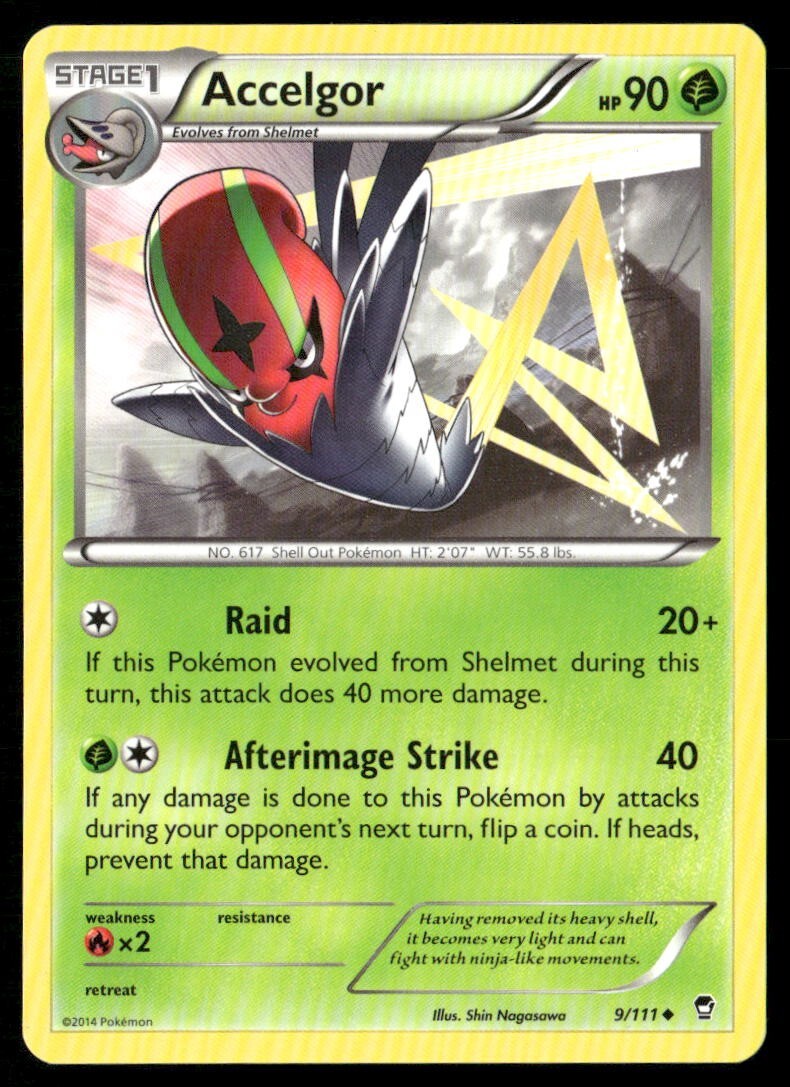 2014 Furious Fists Set Pokemon Card 009  Accelgor LP