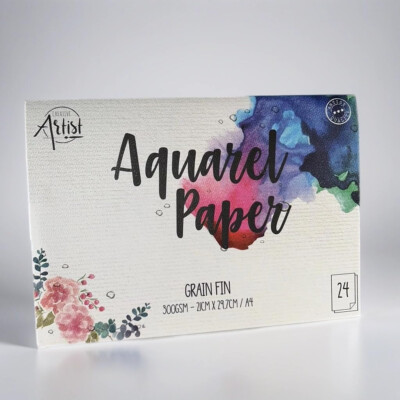 Papier Aquarelle A4 300g/m² - Lot De 50 Feuilles - Pour Peinture, Dessin, Calligraphie Et Projets DIY