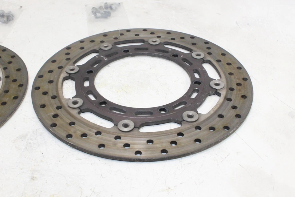 01-02 YAMAHA FZ1 OEM ROTORES FRENO DELANTERO IZQUIERDO DERECHO DISCOS Foto 2 de 4