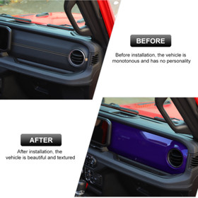 Purple Interior Center Console Panel Trim Cover for Jeep Wrangler JL JT 2024+