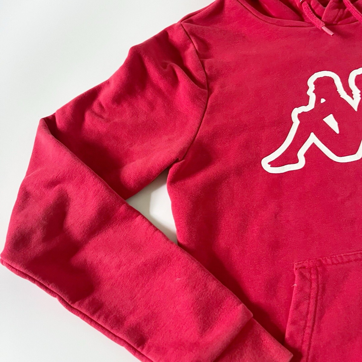 Kappa Hoodie Red Logo Fleece Zavroc Hoodie Sweatshirt Men's Size