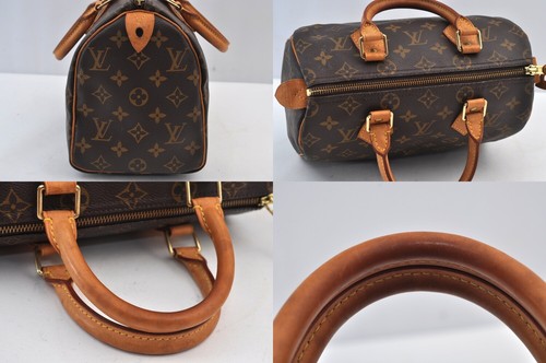 Authentic Louis Vuitton Monogram Speedy 25 Boston Hand Bag M41528 LV 1376M - Picture 4 of 10